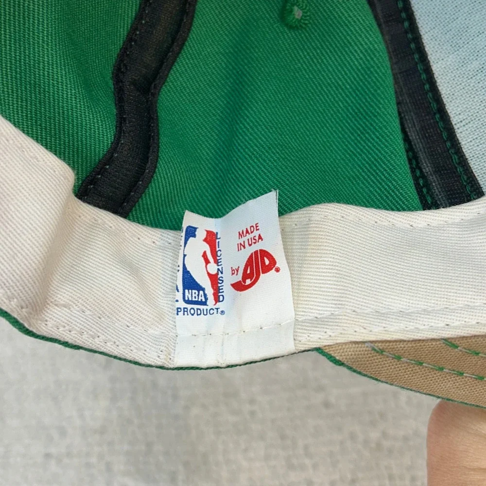 Vintage Boston Celtics Larry Bird Snapback Hat OSFA Embroidered AJD Basketball